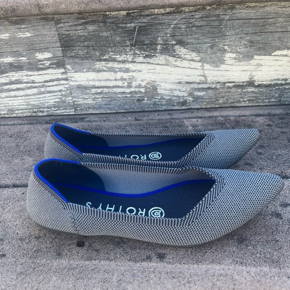 Rothy's The Point Cloud Grey Birdseye Knit EUC Size 6 - Picture 3 of 6